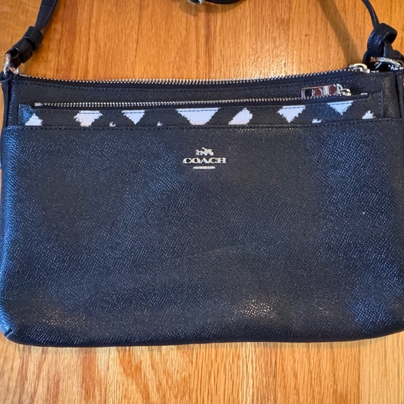 Coach Black Crossbody Bag with additional Black and White insert - Picture 1 of 11